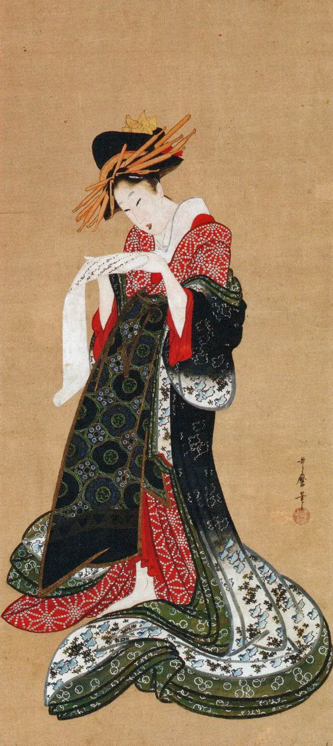 歌麿肉筆画